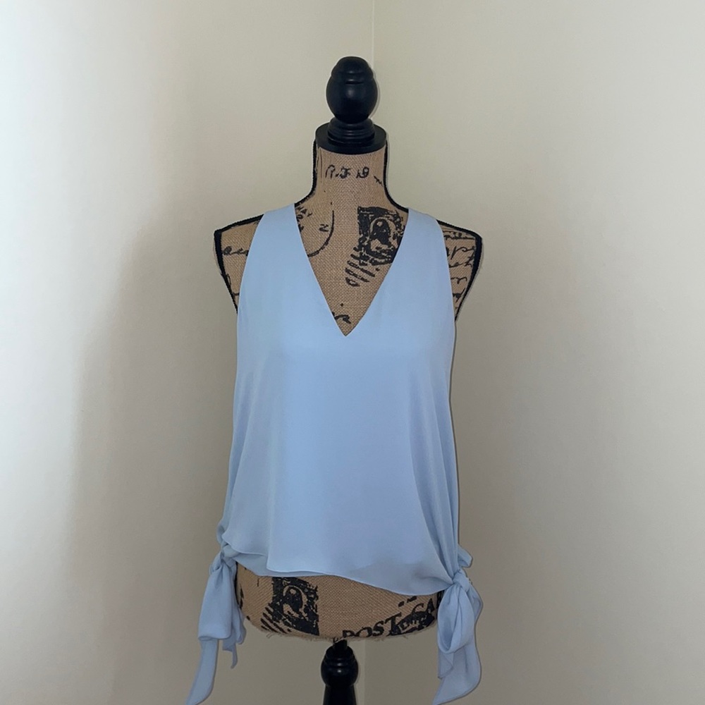 NWT, Women’s XS, BCBGMaxAzria, Blue Drape Top
